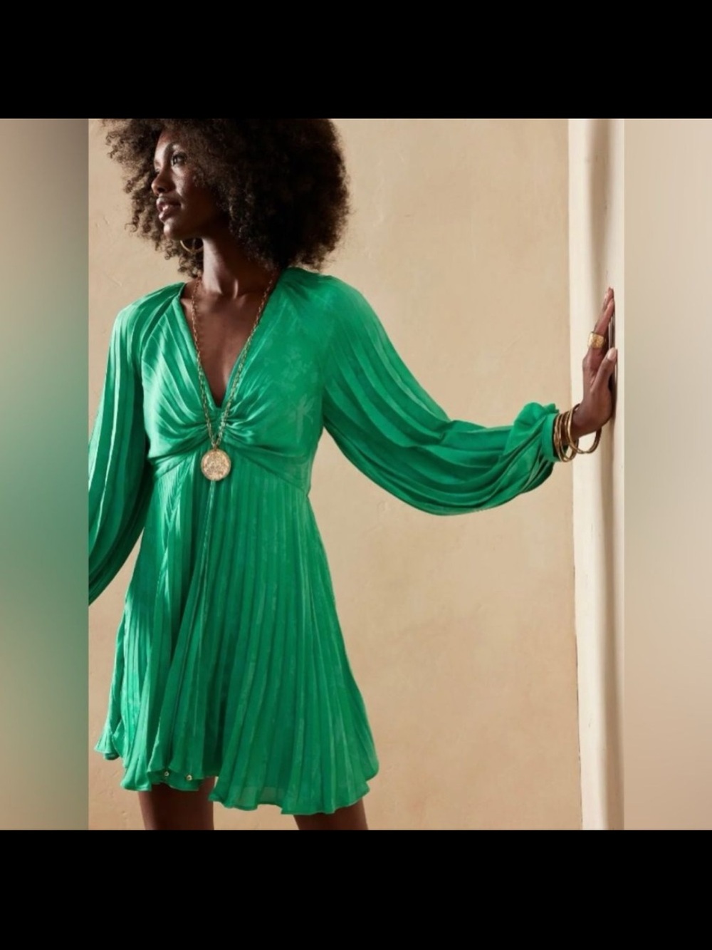 Banana republic Plisse pleated cabana dress